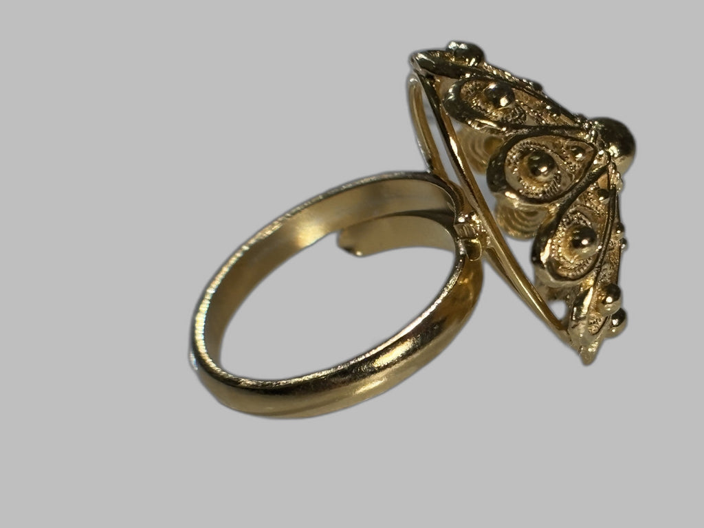 Anello Bottone Sardo A Fiore