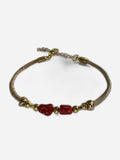 Bracciale Sughero Corallo Doppio