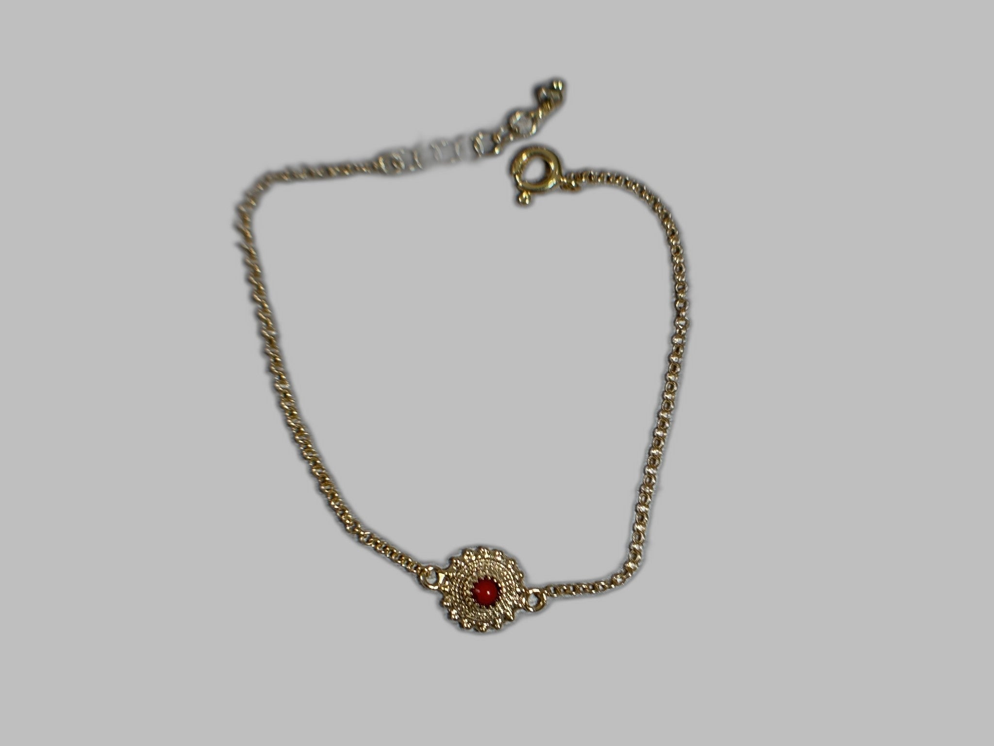 Bracciale Bottone Sardo Con Corallo 1