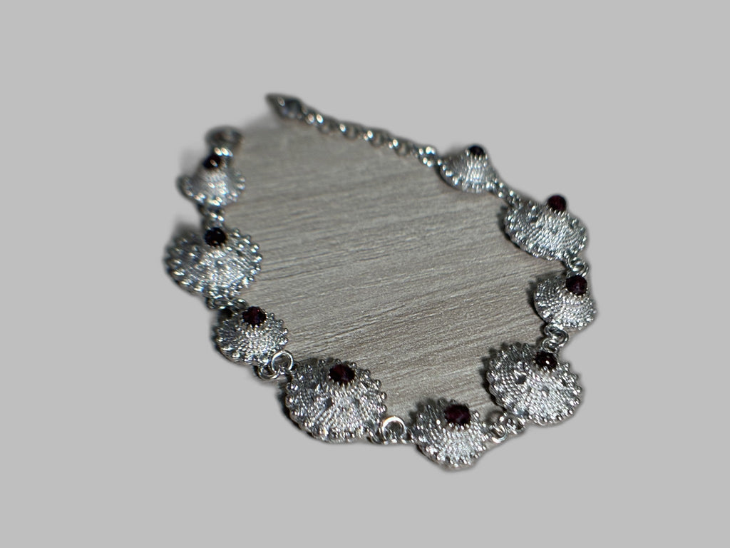 Bracciale Bottoni Sardi Con Granate