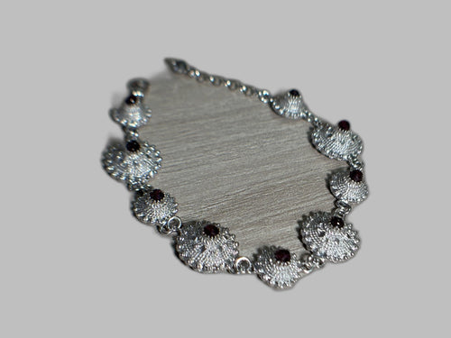 Bracciale Bottoni Sardi Con Granate