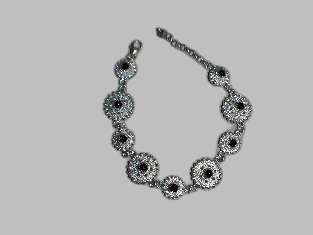 Bracciale Bottoni Sardi Con Granate