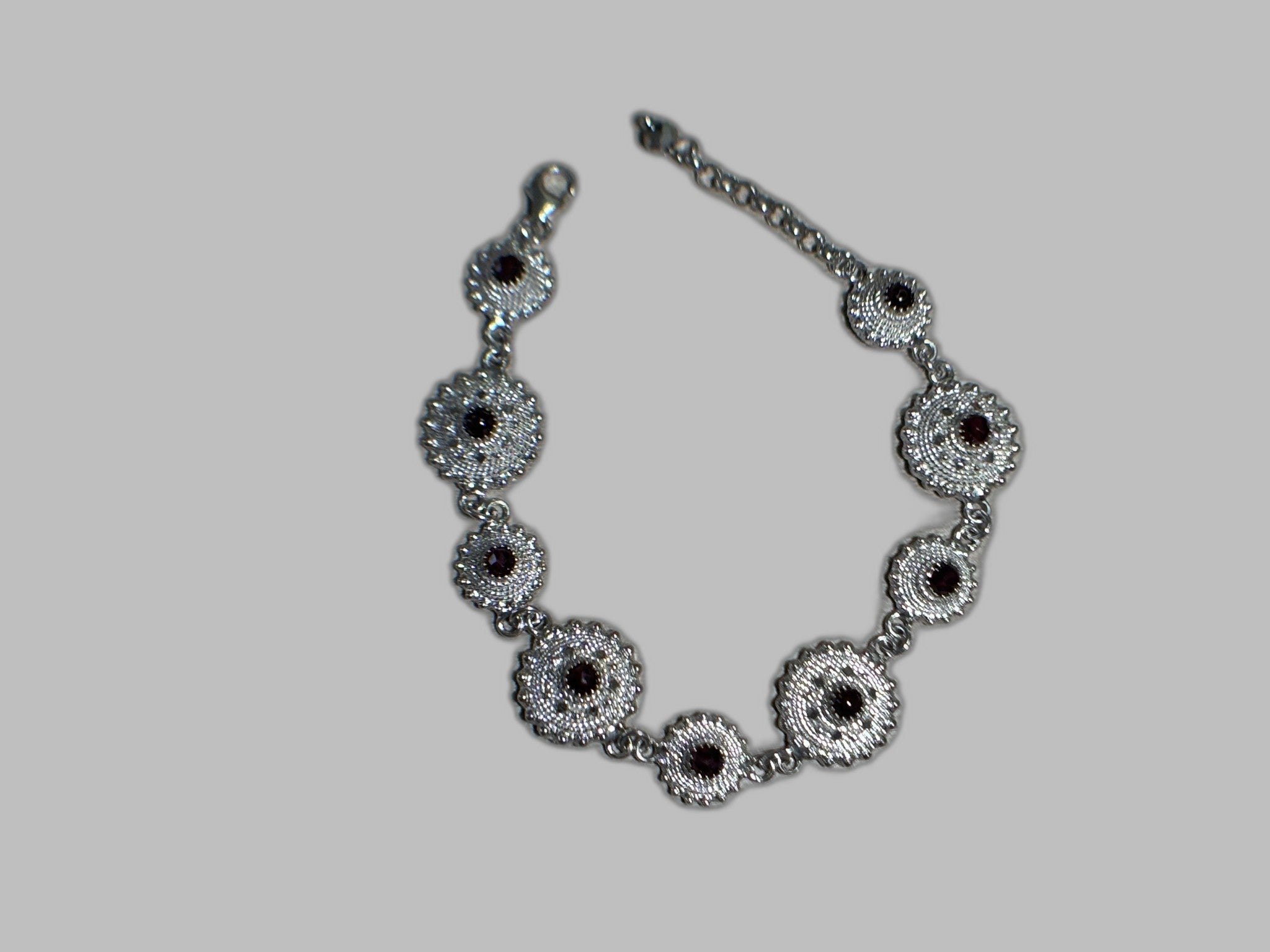 Bracciale Bottoni Sardi Con Granate