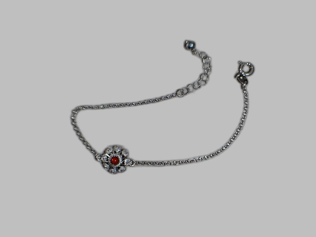 Bracciale Fiore Sardo Con Corallo