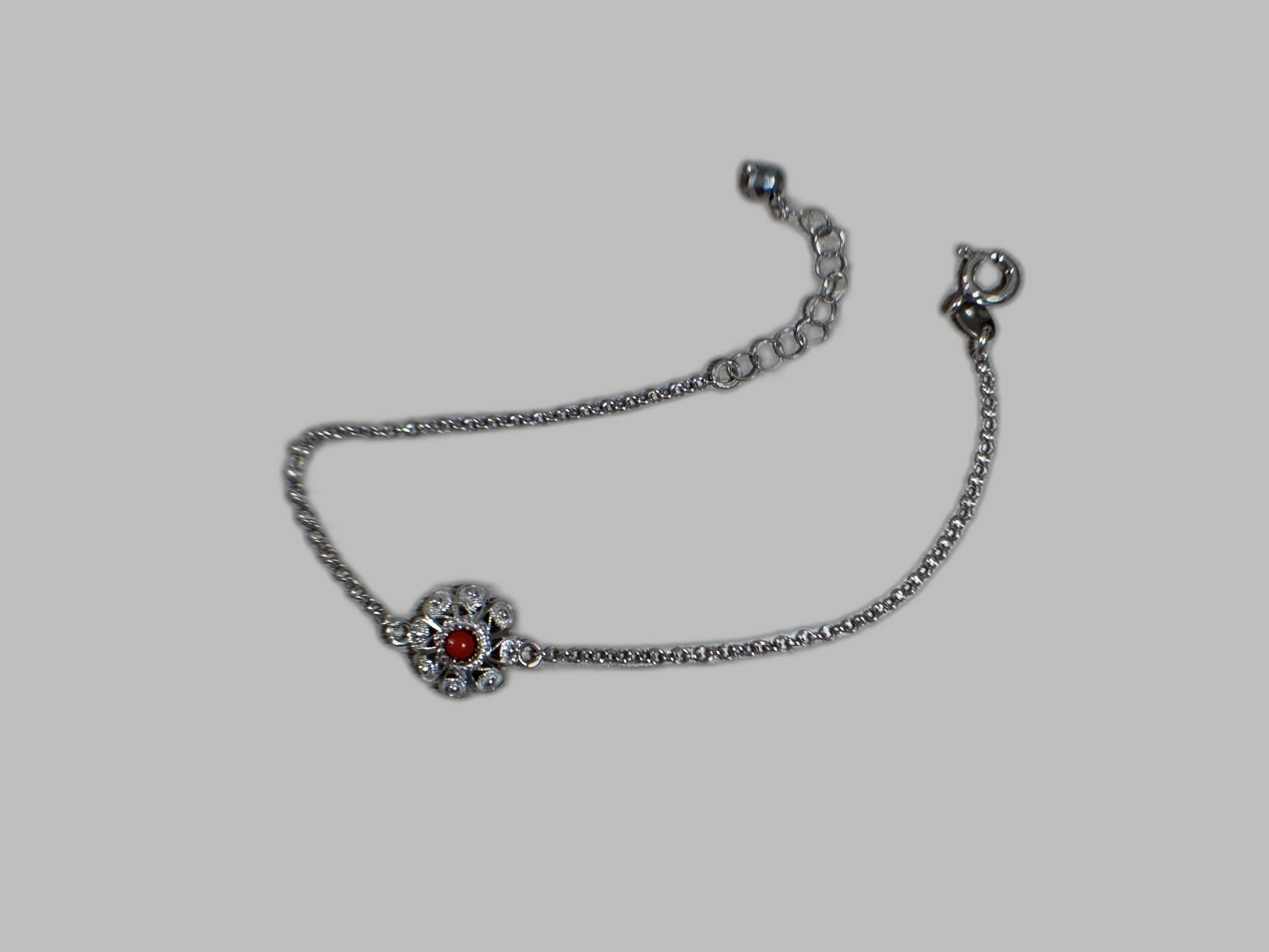 Bracciale Fiore Sardo Con Corallo