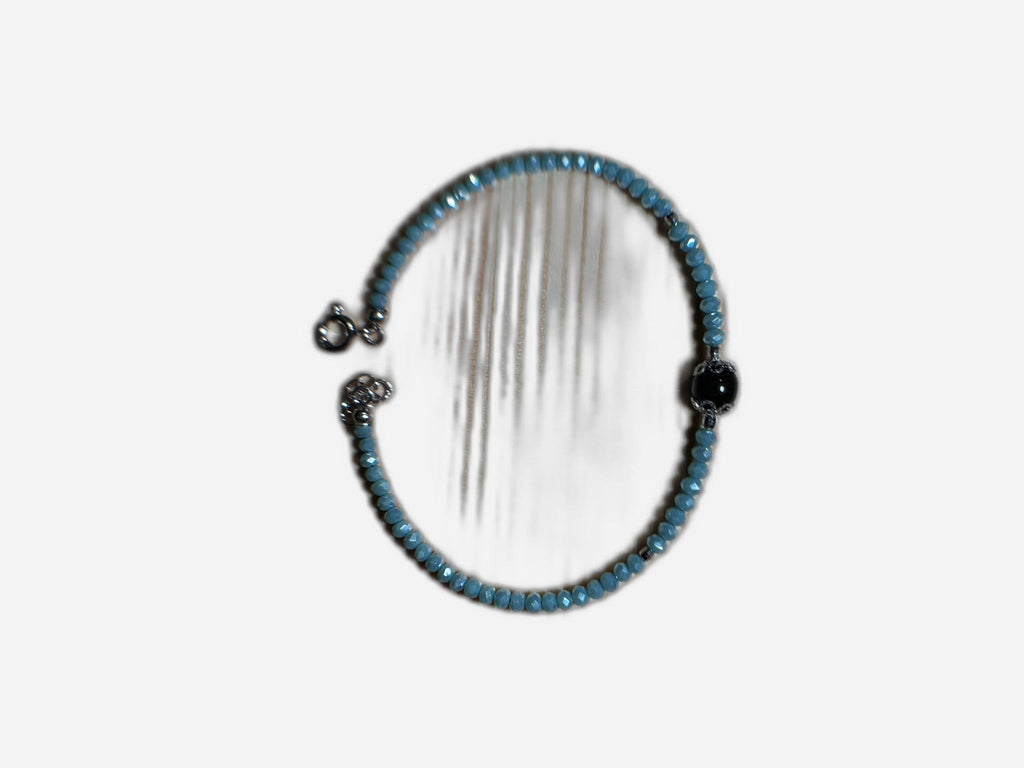 Bracciale Rigido Su Coccu Azzurro