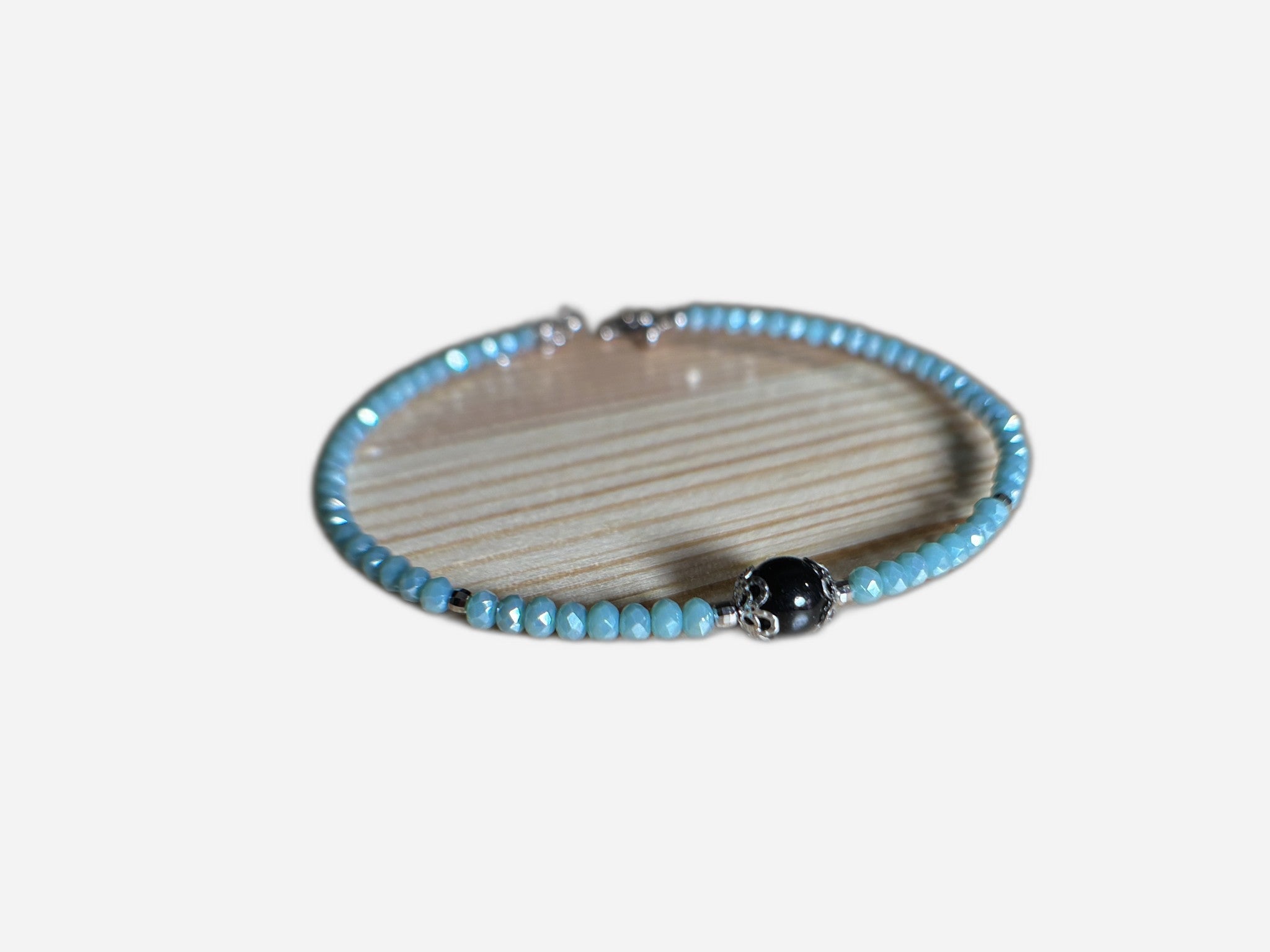 Bracciale Rigido Su Coccu Azzurro