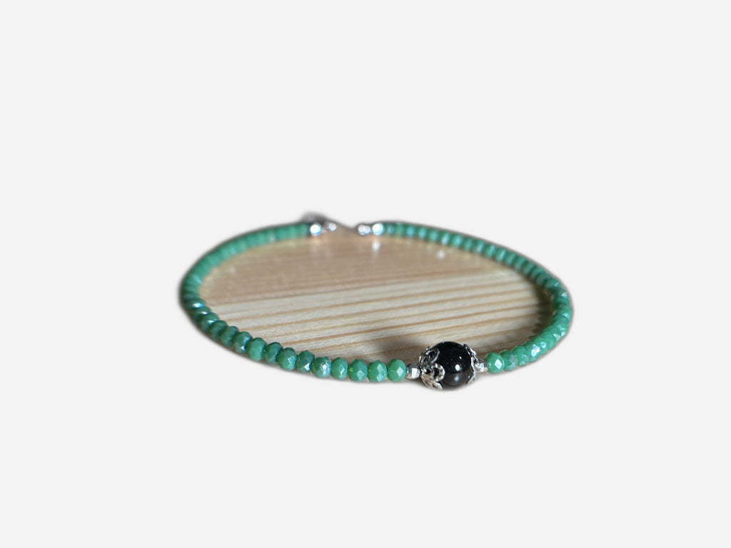 Bracciale Rigido Su Coccu Verde