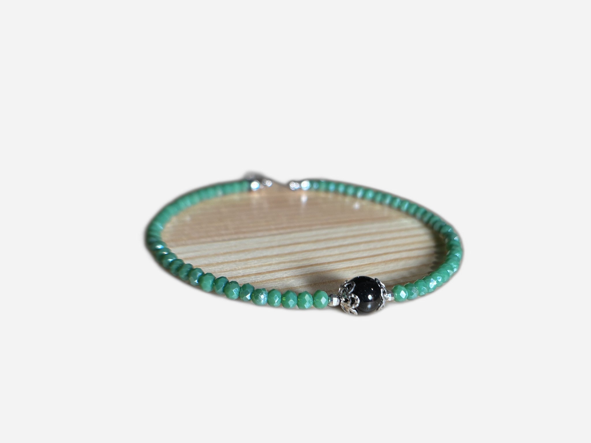 Bracciale Rigido Su Coccu Verde
