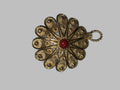 Ciondolo Fiore Sardo Con Corallo