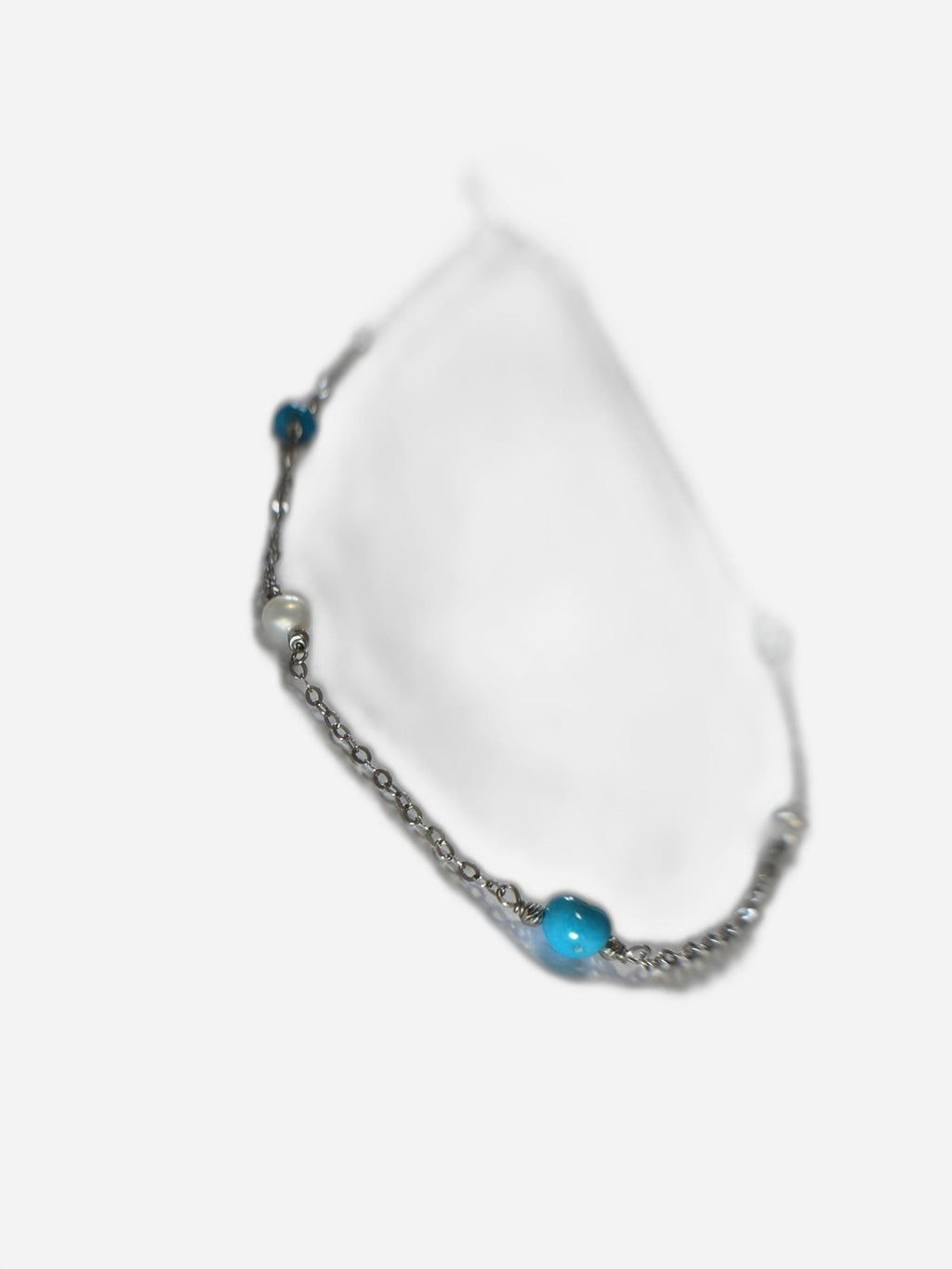 Collana Turchese Naturale E Perle Di Fiume