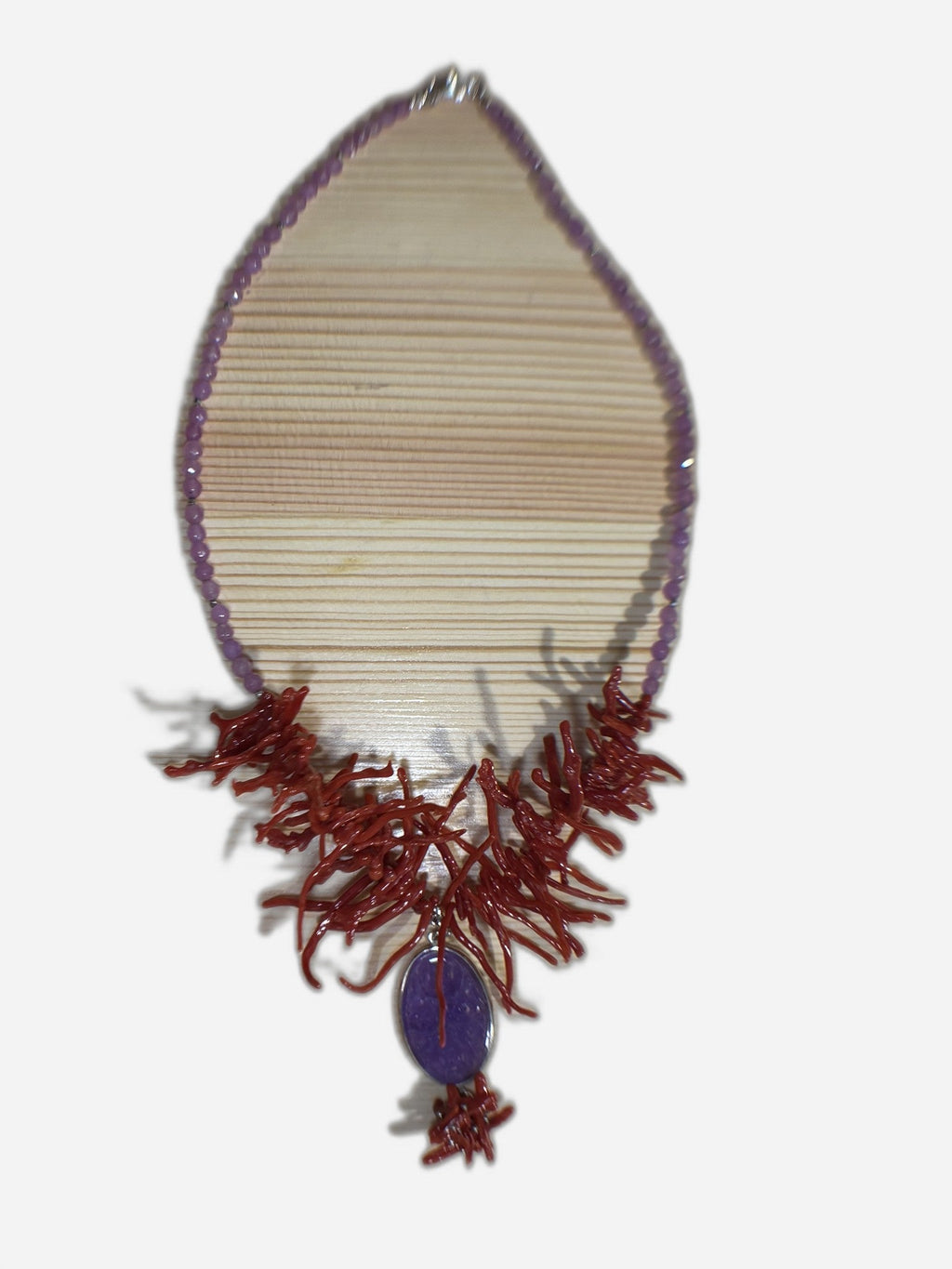 Collana In Corallo Con Ametista