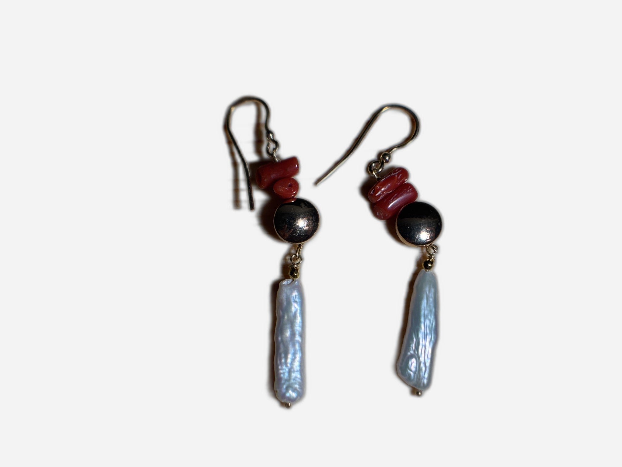 Orecchini In Corallo Con Madreperla